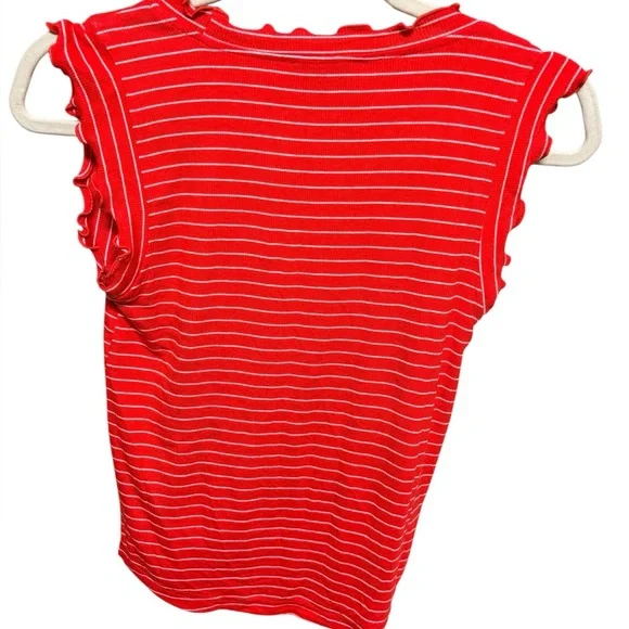Zenana Red and White Striped Tank Top - Picture 2 of 4